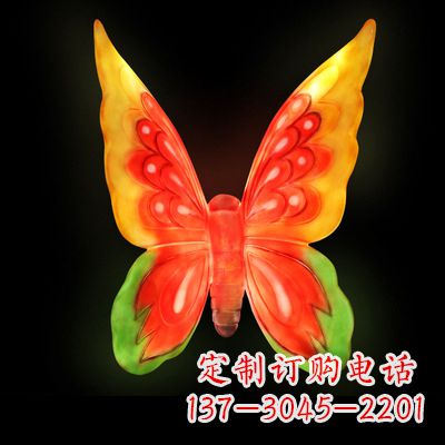 郴州艺术雕塑大号黄色发光蝴蝶