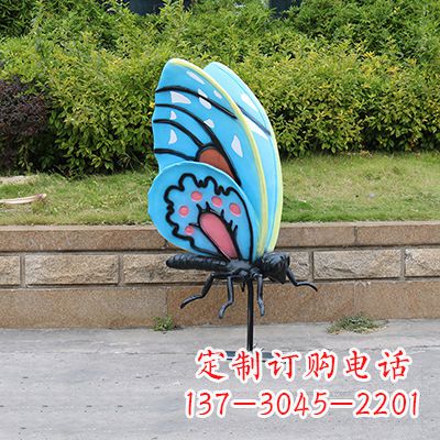 郴州蓝色大号蝴蝶雕塑