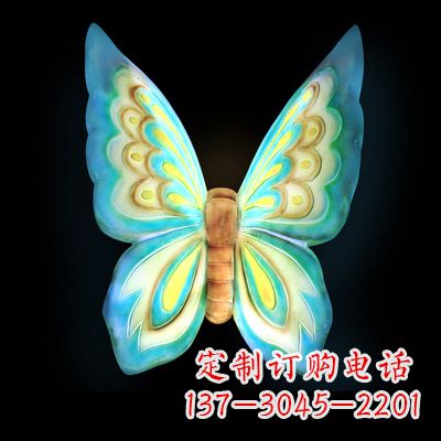 郴州 大号蓝色发光蝴蝶塑像