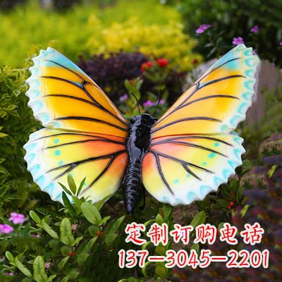 郴州仿真蝴蝶_黄蓝色80x68x35