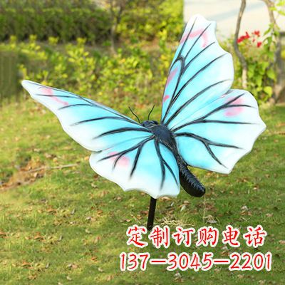 郴州浅蓝白色蝴蝶雕塑
