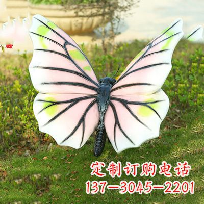 郴州仿真蝴蝶_浅粉白色款80x76x40