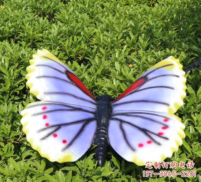 郴州仿真蝴蝶园林草地绘动物雕塑