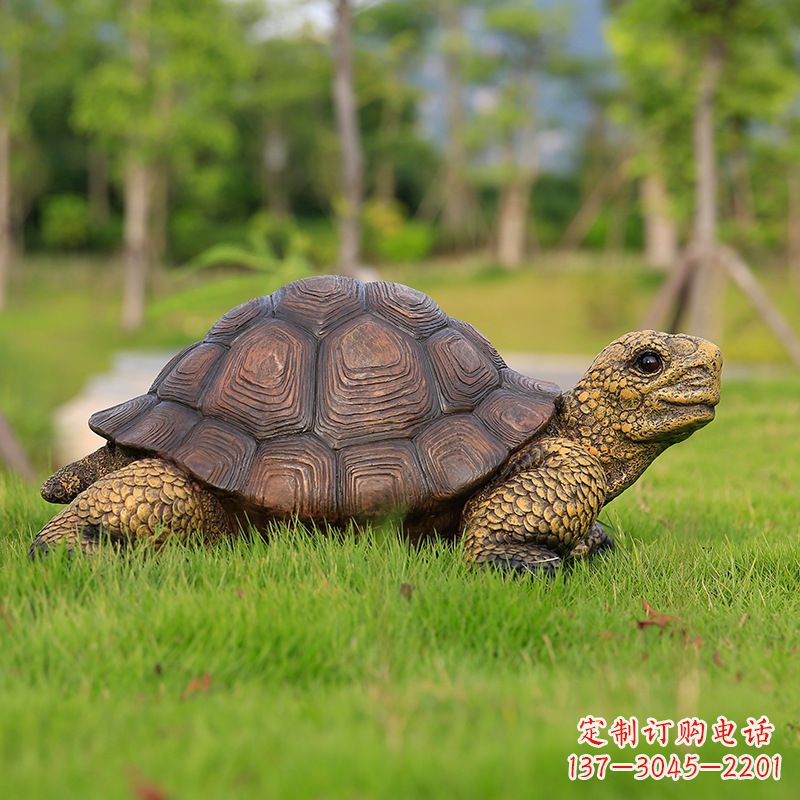 郴州玻璃钢乌龟雕塑草坪摆件