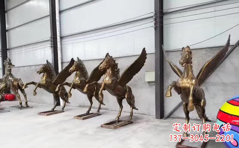 郴州精美绝伦的飞马铜雕