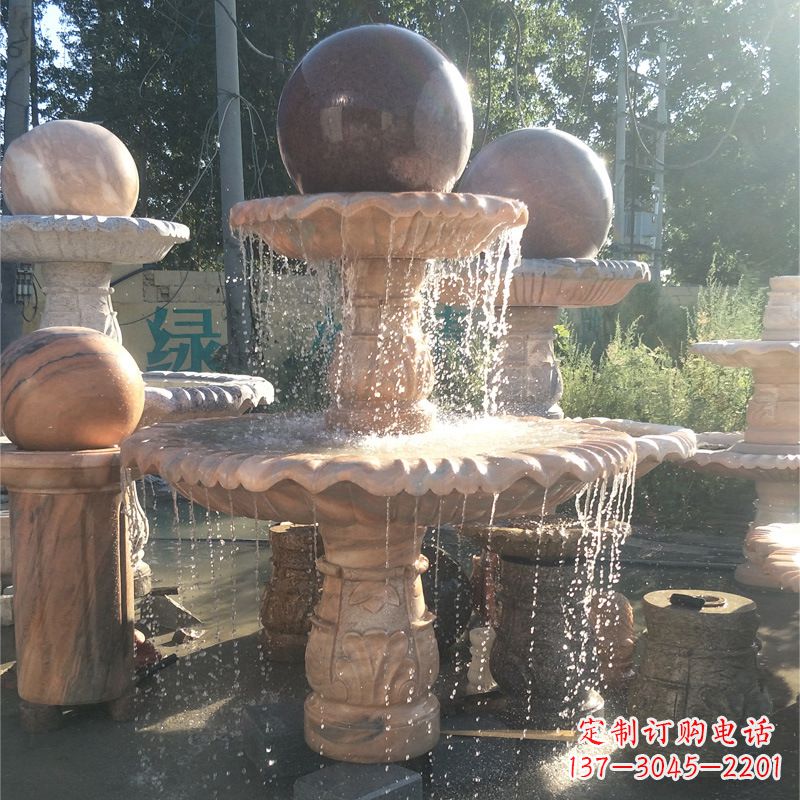 郴州福气无限,风水球石雕塑