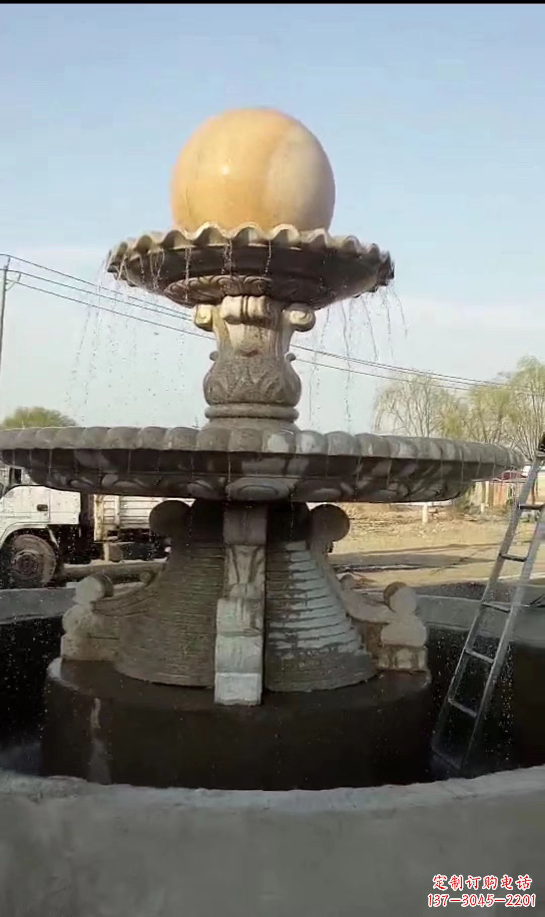 郴州风水球喷泉石雕景观雕塑