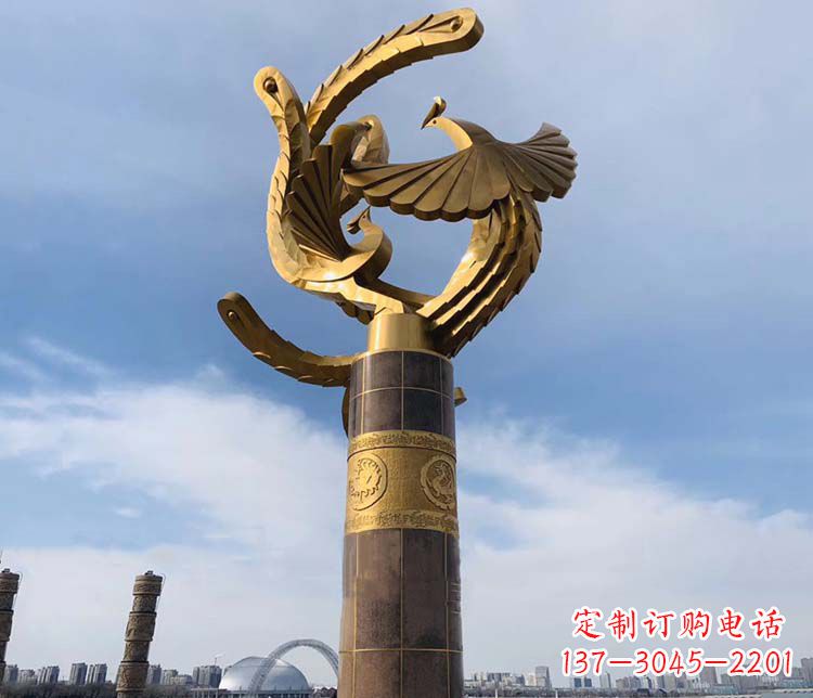 郴州凤凰华表铜雕