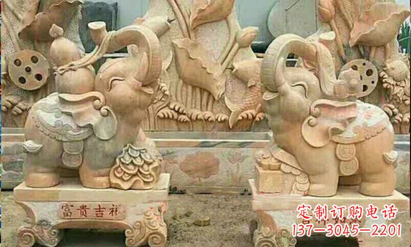 郴州祥和典雅 富贵吉祥大象石雕