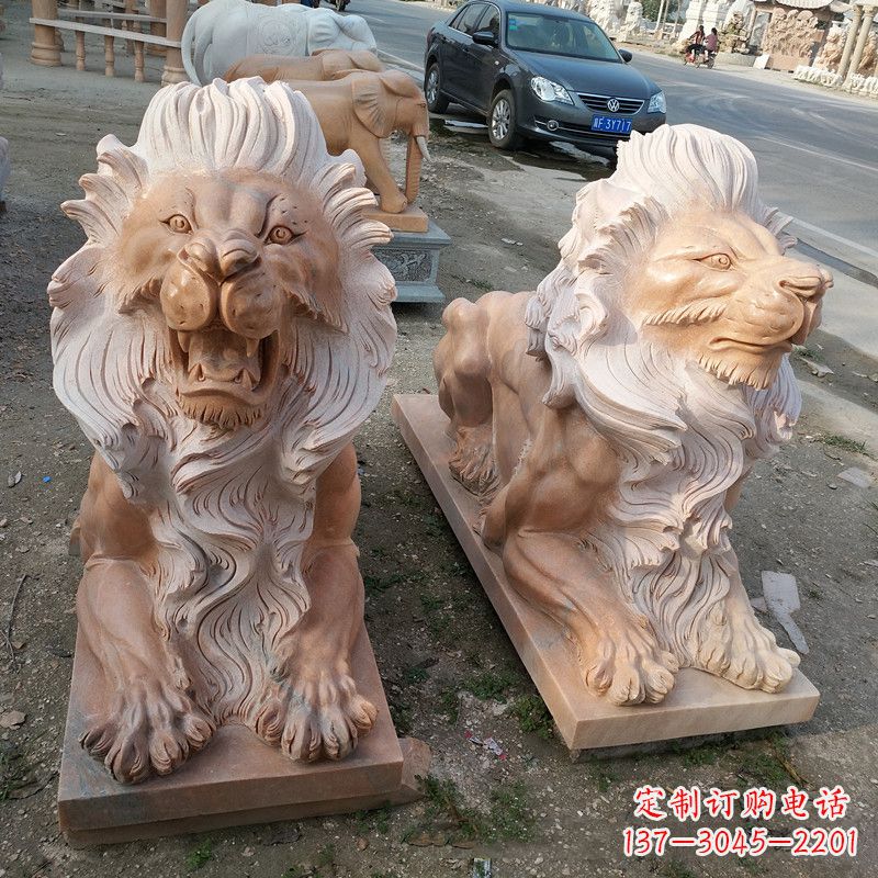 郴州港币狮子爬狮雕塑——经典的海洋之神艺术