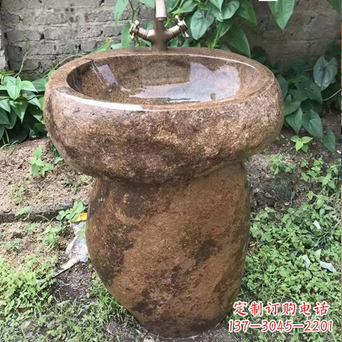 郴州精美手雕石花盆,传承古典品位