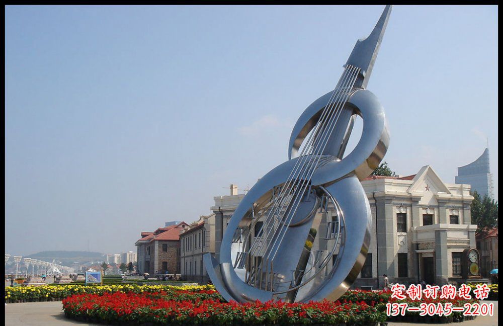 郴州YFZD-001不锈钢抽象大提琴雕塑