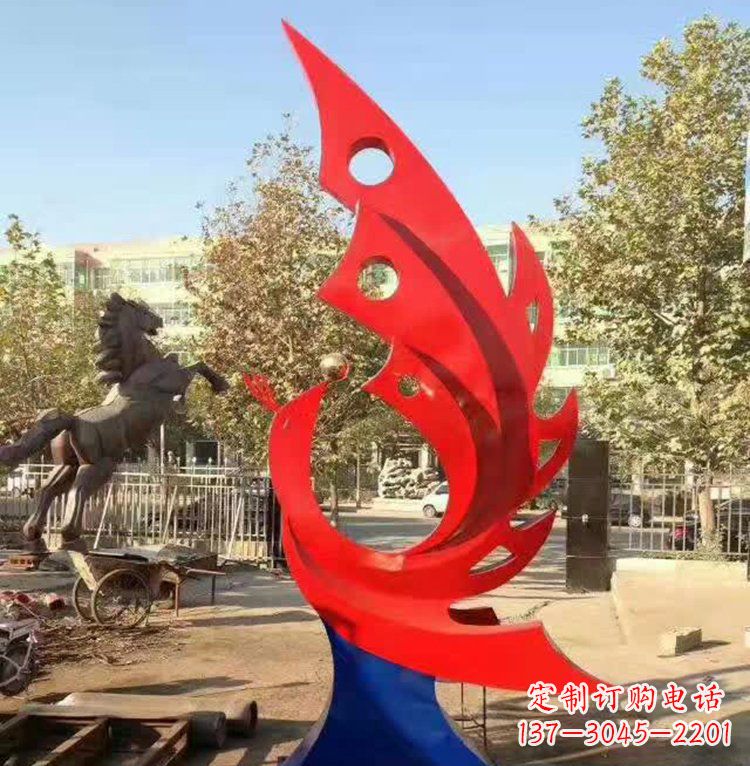 郴州艺术精美的不锈钢凤凰雕塑