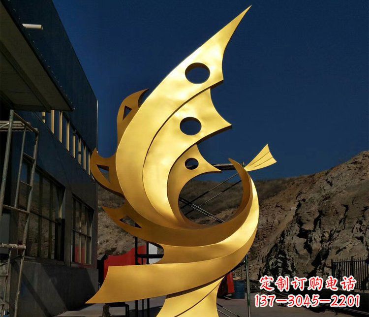 郴州精美不锈钢抽象凤凰景观雕塑