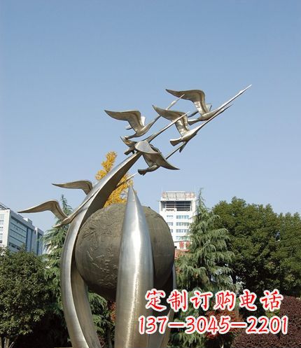 郴州唯美 大雁不锈钢雕塑