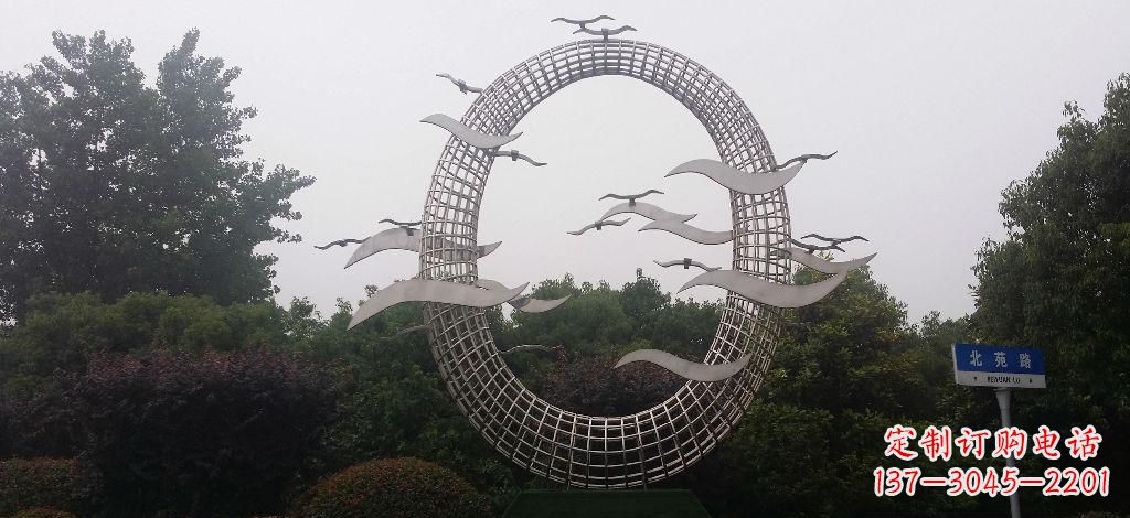 郴州优雅风采,质感之美,赏心悦目的不锈钢海鸥雕塑