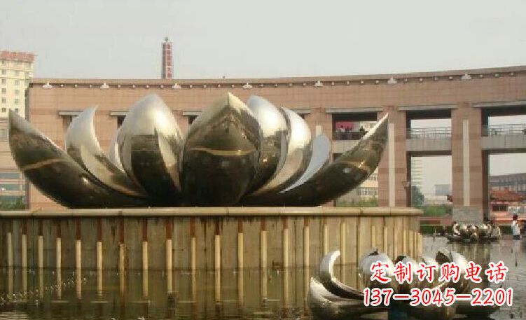郴州廊中领雕塑优质的不锈钢荷花雕塑