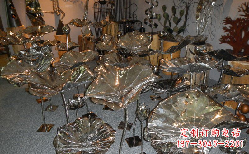 郴州抛光不锈钢荷叶雕塑