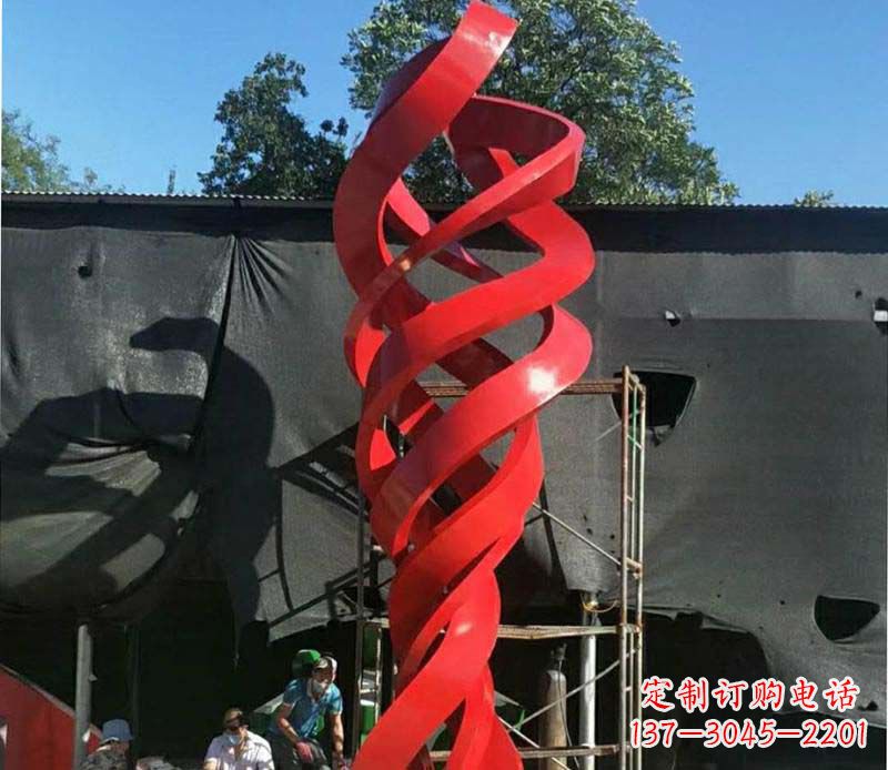 郴州高端不锈钢螺旋飘带景观雕塑