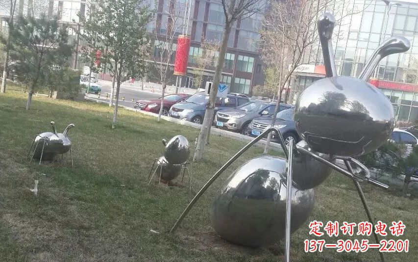 郴州中领雕塑—不锈钢蚂蚁雕塑