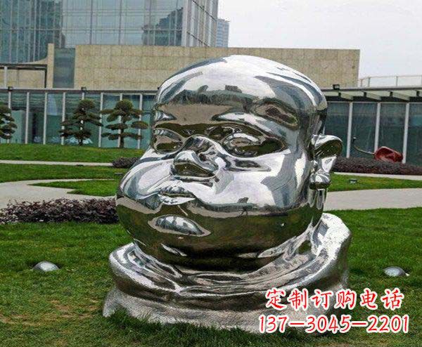 郴州儿童不锈钢头像雕塑