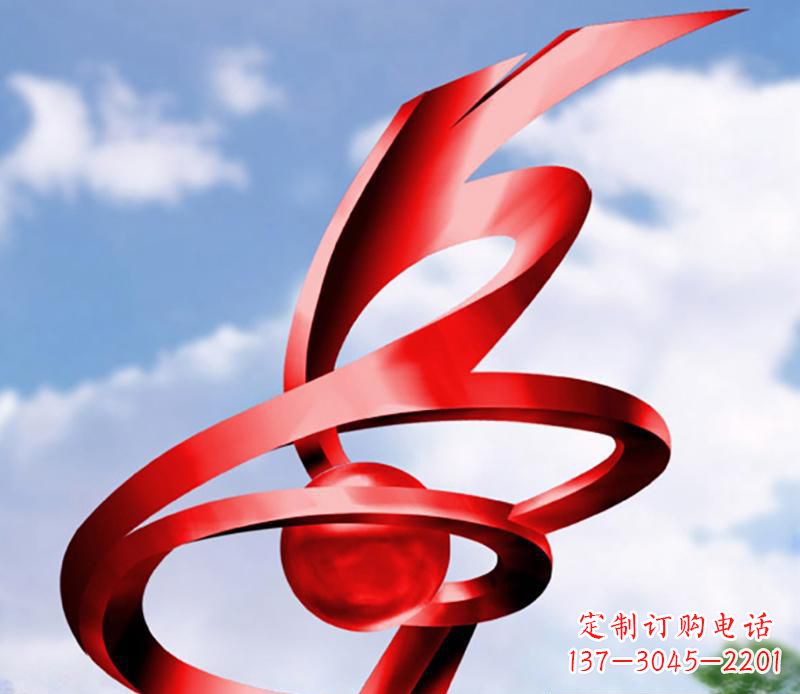 郴州公园装饰不锈钢指环雕塑