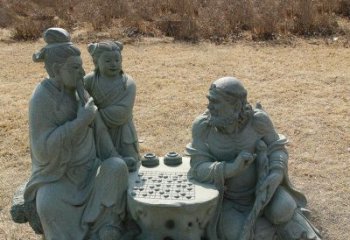 郴州八仙下棋铜雕塑