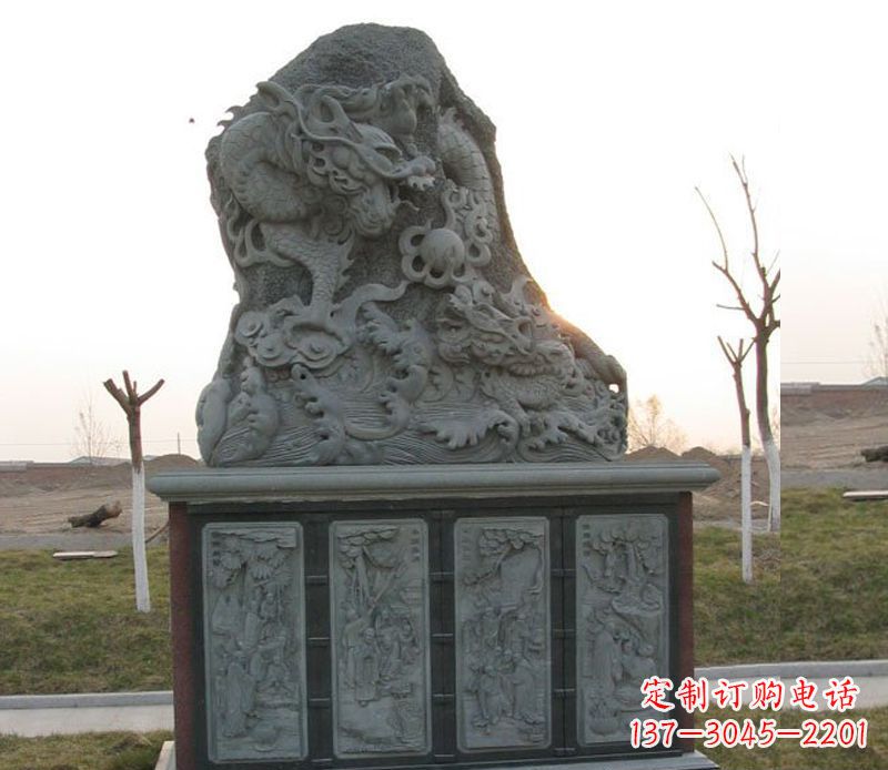 郴州精美的大理石龙雕塑