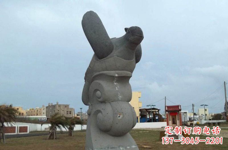 郴州公园动物海龟石雕