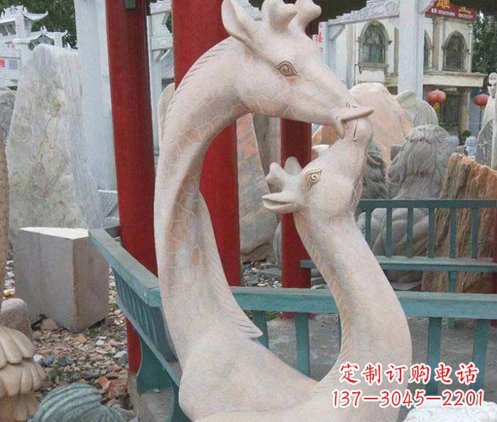 郴州中领雕塑-母子鹿动物石雕