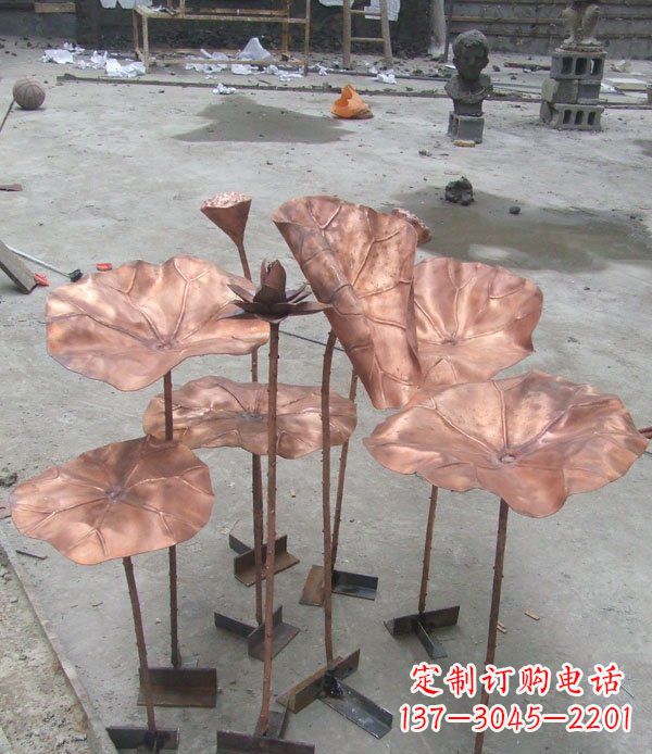 郴州中领雕塑荷花锻铜雕塑