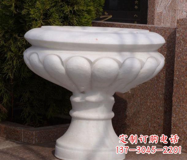 郴州中领雕塑——汉白玉花盆石雕