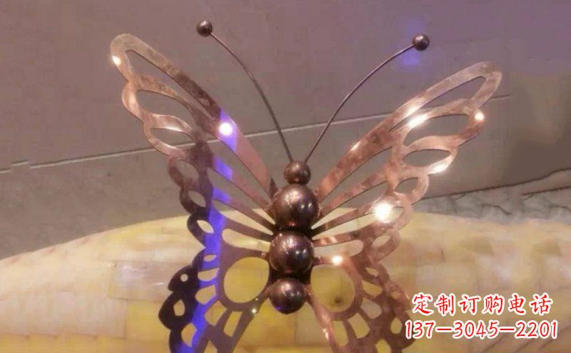 郴州公园蝴蝶不锈钢雕塑