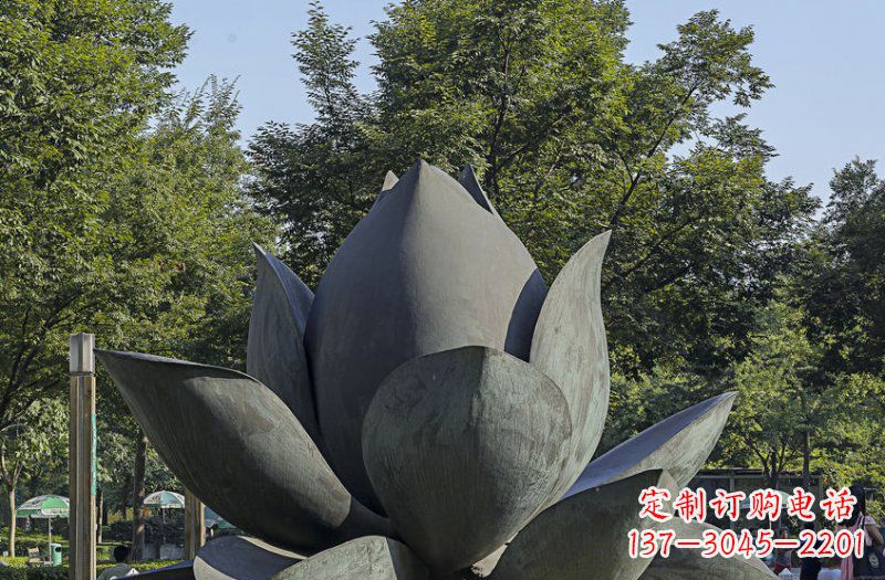 郴州公园莲花景观铜雕