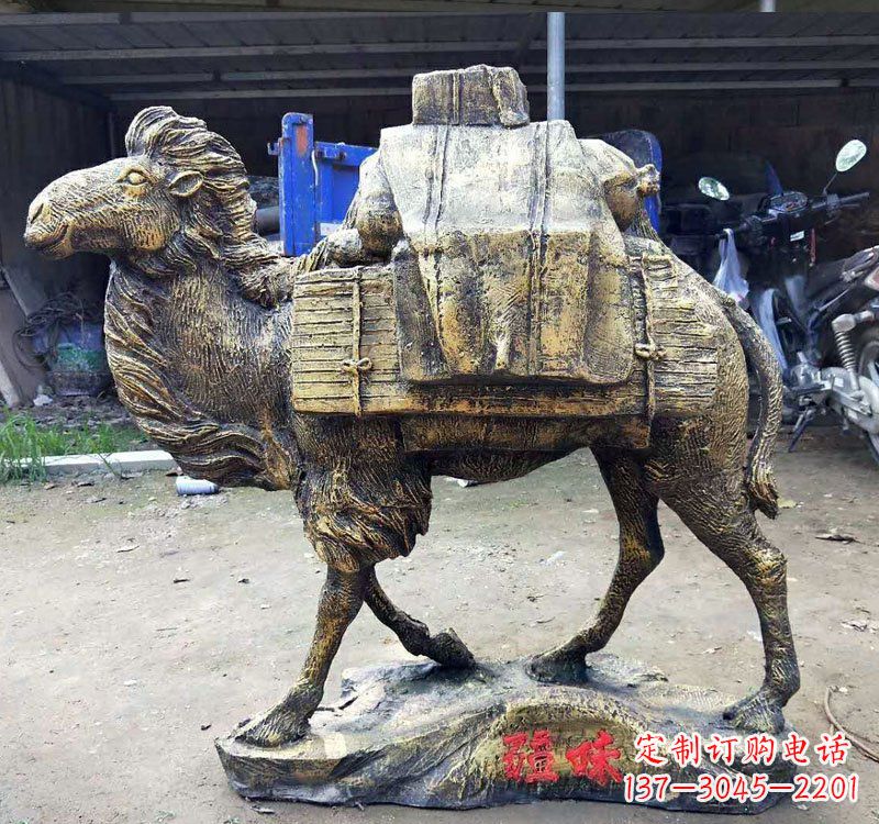 郴州新颖华丽的骆驼铜雕定制