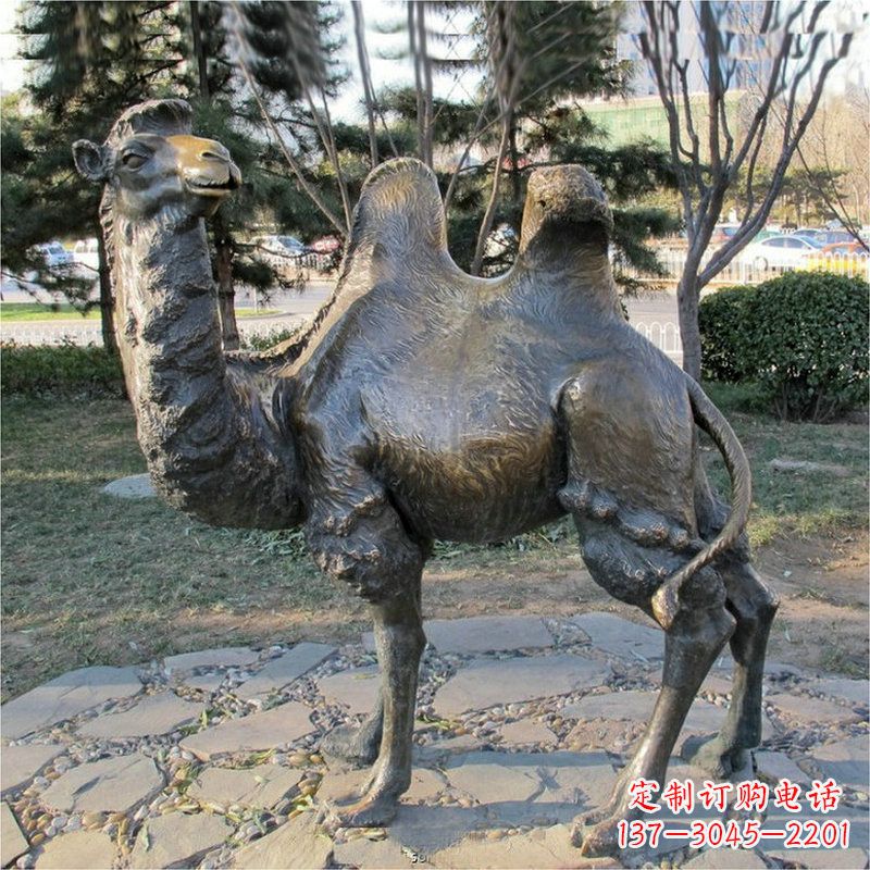 郴州公园骆驼动物铜雕摆件