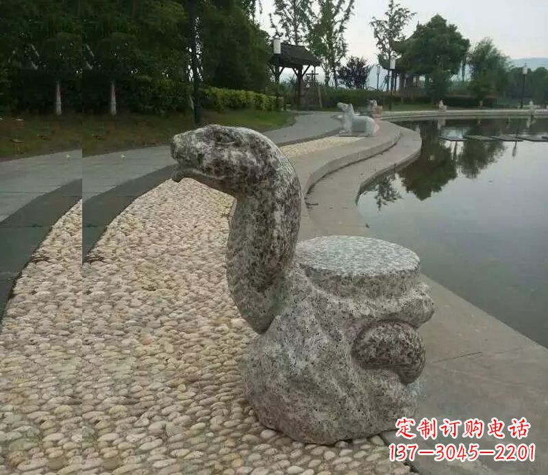 郴州中领雕塑-十二生肖蛇石雕