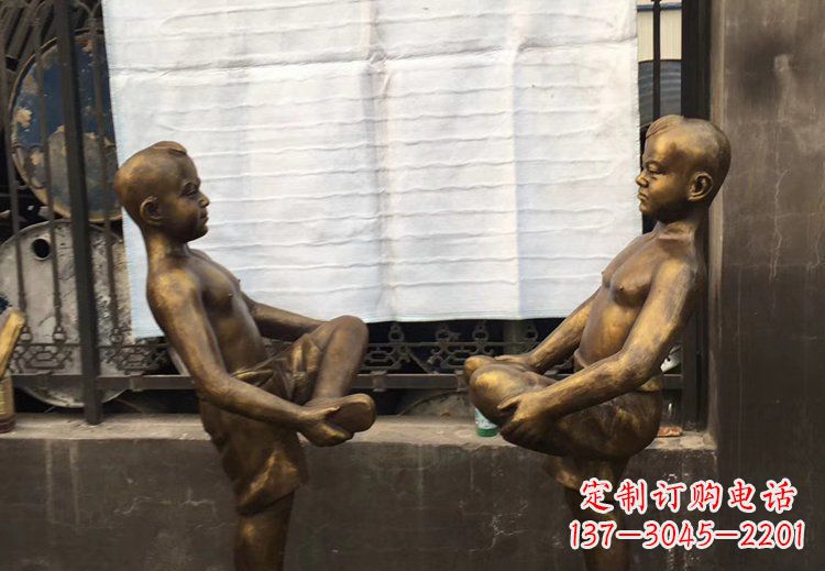 郴州公园铜雕童年精美儿童雕塑
