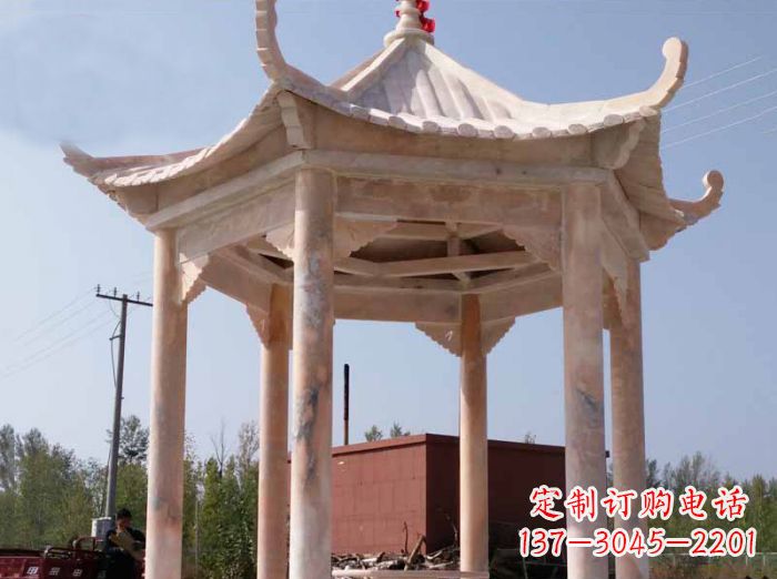 郴州红六角凉亭雕塑