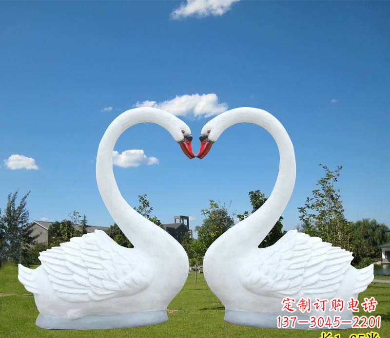 郴州玻璃钢仿真天鹅雕塑