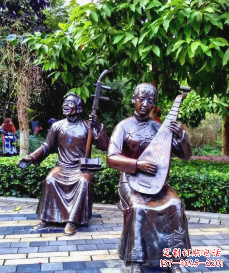 郴州以音乐为灵感原点的二胡铜雕