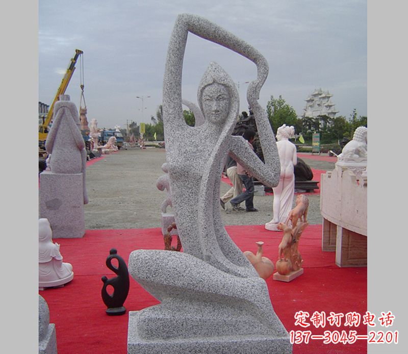 郴州中领雕塑定制精美瑜伽美女雕塑