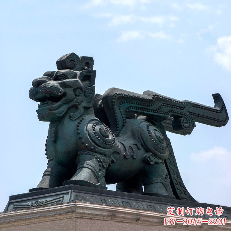 郴州中领雕塑-铜制獬豸雕塑