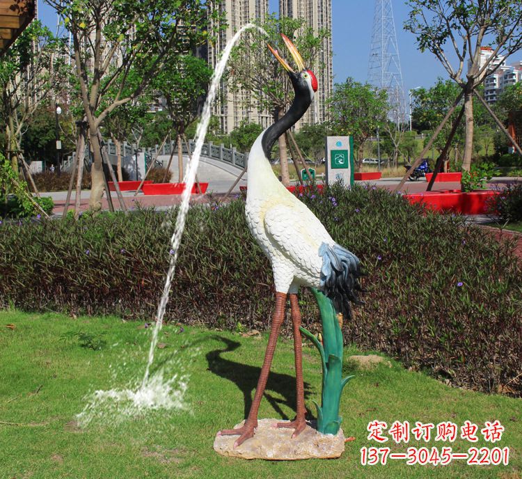 郴州精美雕塑仿真仙鹤动物雕塑