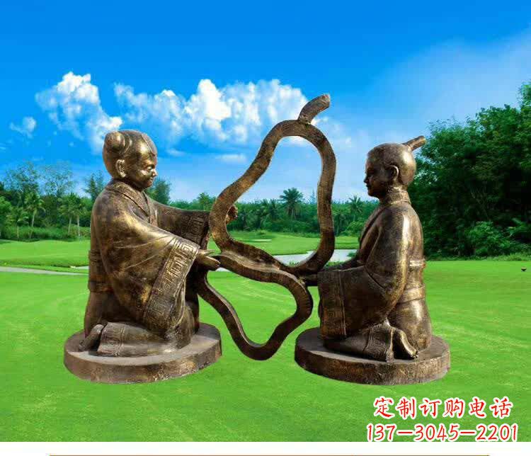 郴州精美古代孔融让梨人物铜雕