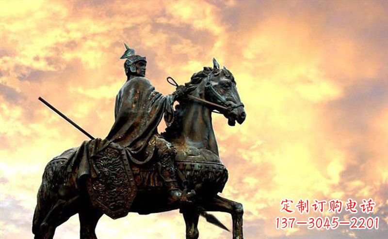 郴州古代名人赵云铜雕
