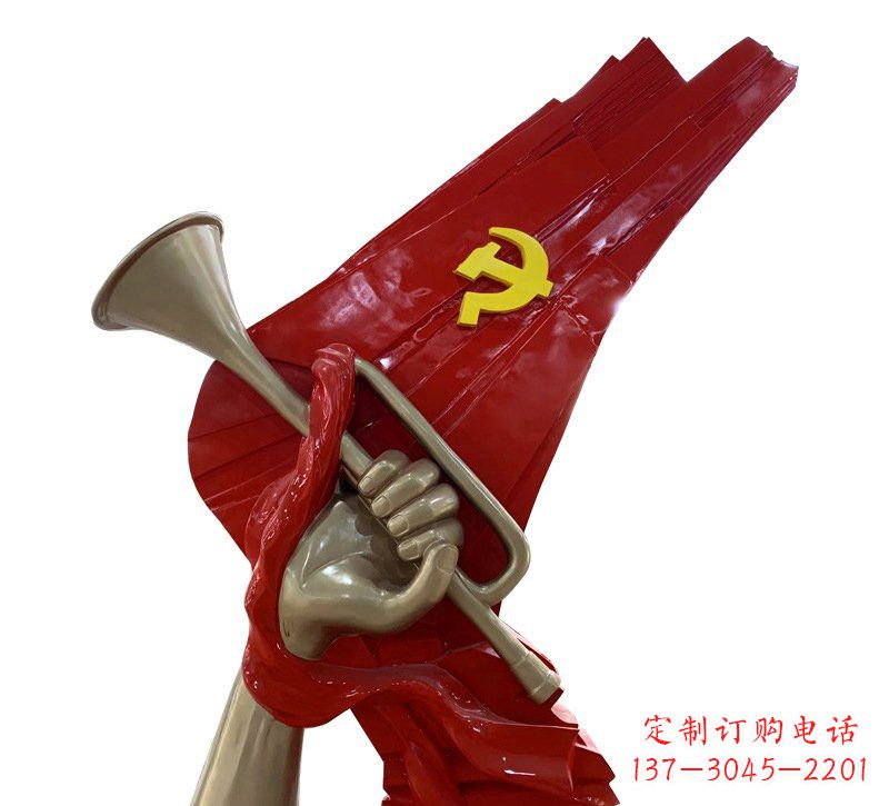 郴州优质不锈钢党旗雕塑