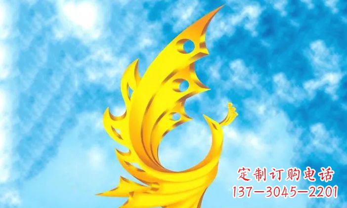 郴州中领雕塑-不锈钢凤凰雕塑