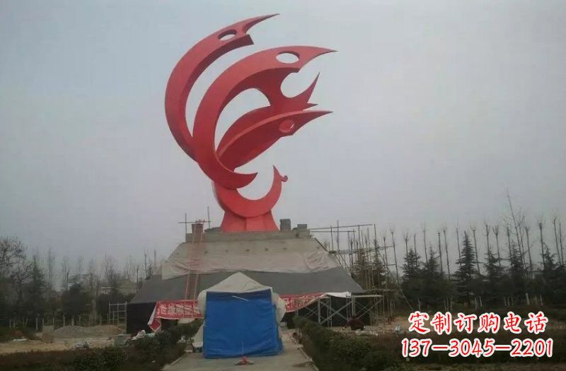 郴州优雅精致的不锈钢凤凰雕塑