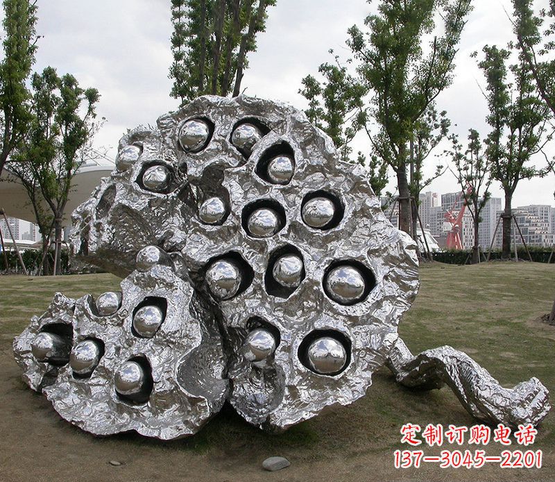 郴州广场不锈钢莲蓬雕塑